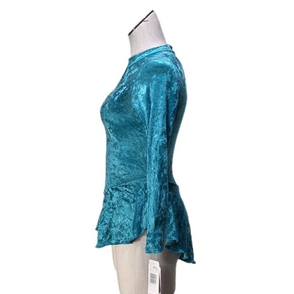 Gilda Marx VTG High Neck Keyhole Skirt Velvet Skate Leotard Dress Y/J Adult XS - Picture 3 of 16